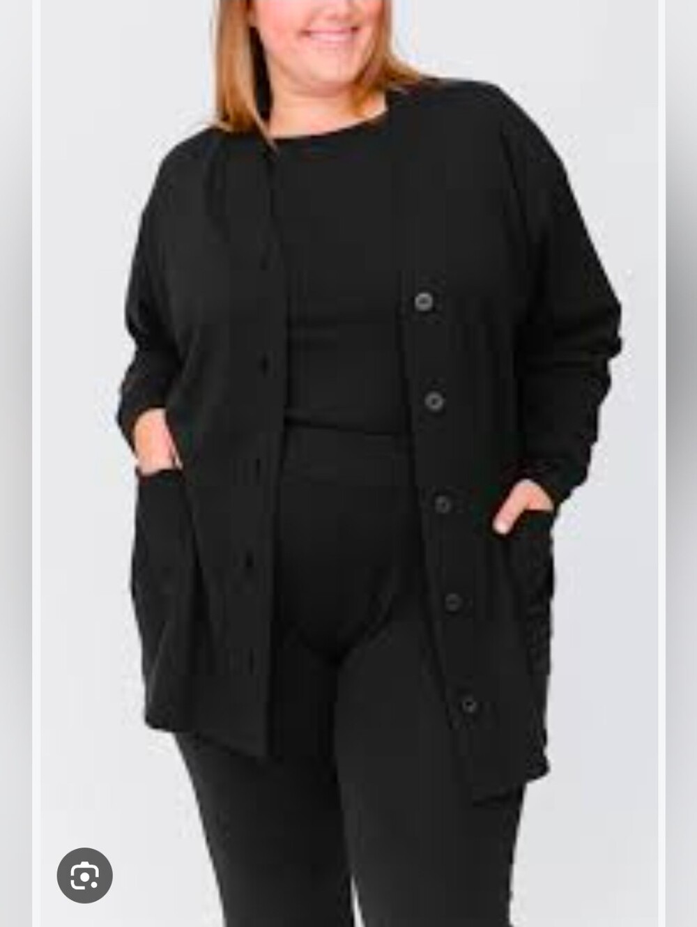 Smash + Tess The Elevate Everywear Cardi in Midnight Black Size L